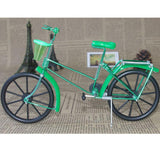 Maxbell 1:10 Aluminum Bike Model Bicycle with Basket Handicraft Toy Green