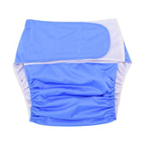 Maxbell Washable Adult Cloth Diapers Waterproof Adult Diaper Cover Seniors Women Men Blue