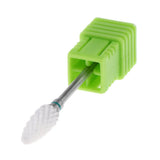 Maxbell 3/32 Ceramic Polishing Head Nail Drill Bit for Electric Nail Machine Green-C