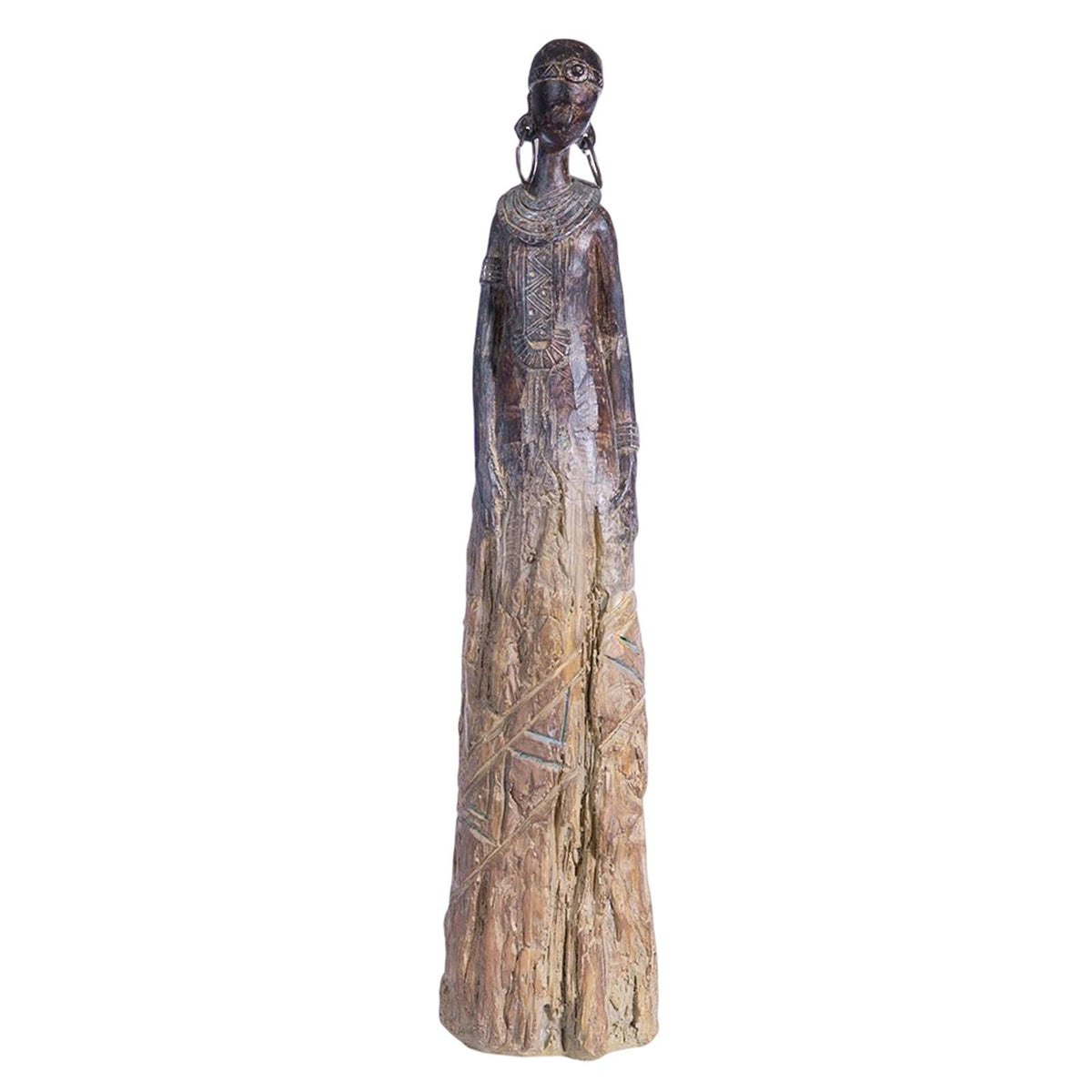Maxbell Lady Statue Sculpture African Collectible Accent Hotel