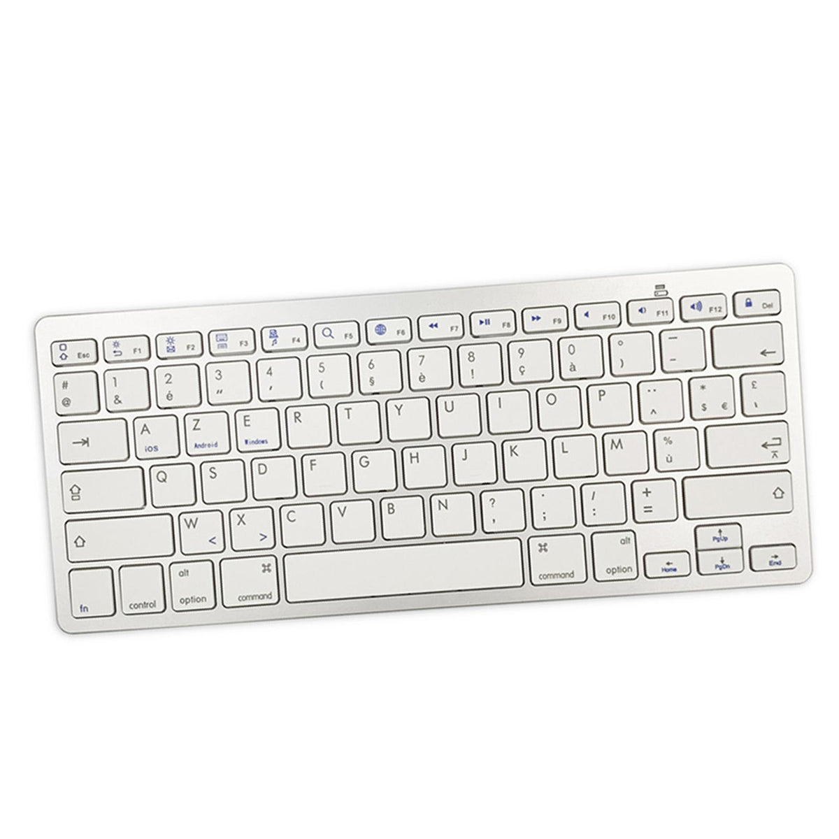 Maxbell UltraThin 78 Key Wireless Bluetooth Keyboard French for IOS/Android/Windows