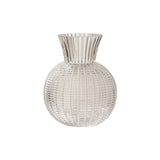 Maxbell Glass Flower Vase Round Ball Shaped Glass Vase for Dining Table Home Desktop L Clear 10cmx21cm