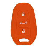 Max Silicone Car Key Cover Fit for AUDI Smart Remote Key Fob Case Shell Orange