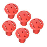 Maxbell 5x Trekking Tip Protectors for Mountain Climbing Walking Canes Accessories red