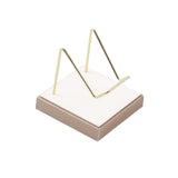 Maxbell Multifunctional Arm Display Stand Holder Placement Racks for Rocks Office L(white champagne)