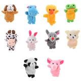 Maxbell 10ps Finger Puppet Cloth Plush Doll Baby Educational Hand Cartoon Animal Toy