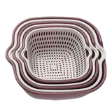 Maxbell Drain Colander Kitchen Gadgets Vegetable Washing Basket for Fruits Tomatoes purple