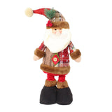 Maxbell Santa Claus Figurine Decoration Standing Long Legs for Xmas Holiday Birthday elderly model