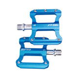 Maxbell Bicycle Flat Pedals Mountain Road Bike Platform Pedals Bearing 9/16'' Blue