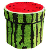 Maxbell Folding Ottoman Stool Storage Box Room Footstool Camping Chair Fishing Seat Watermelon