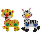 Maxbell Tiger Zebra Animal Assemble Set - Construction Puzzle Screw Nut Building Toy