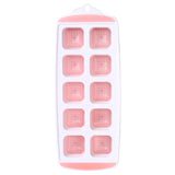 Maxbell Ice Trays Reusable Silicone Ice Mold BPA Free Ice Maker with Lids Pink 10 Grids
