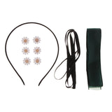 Max DIY Flower Bowknot Headband Hairband Making Kits Green