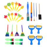 Maxbell Kids Art Drawing Brushes Sponge Painting Brush Tool Set for Children Toys