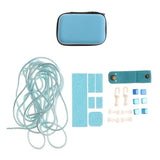 Max Data Cable Earphone Charger Protection Kit with Box for iPhone 6 7 8 X Blue