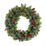 Maxbell Artificial Wreath Christmas Wall Hanging Winter Wreath for Door Wedding Xmas 40cm