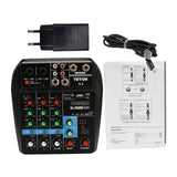 Maxbell Portable 4 Channel Digital Sound Mixing Console 48V Amplifier