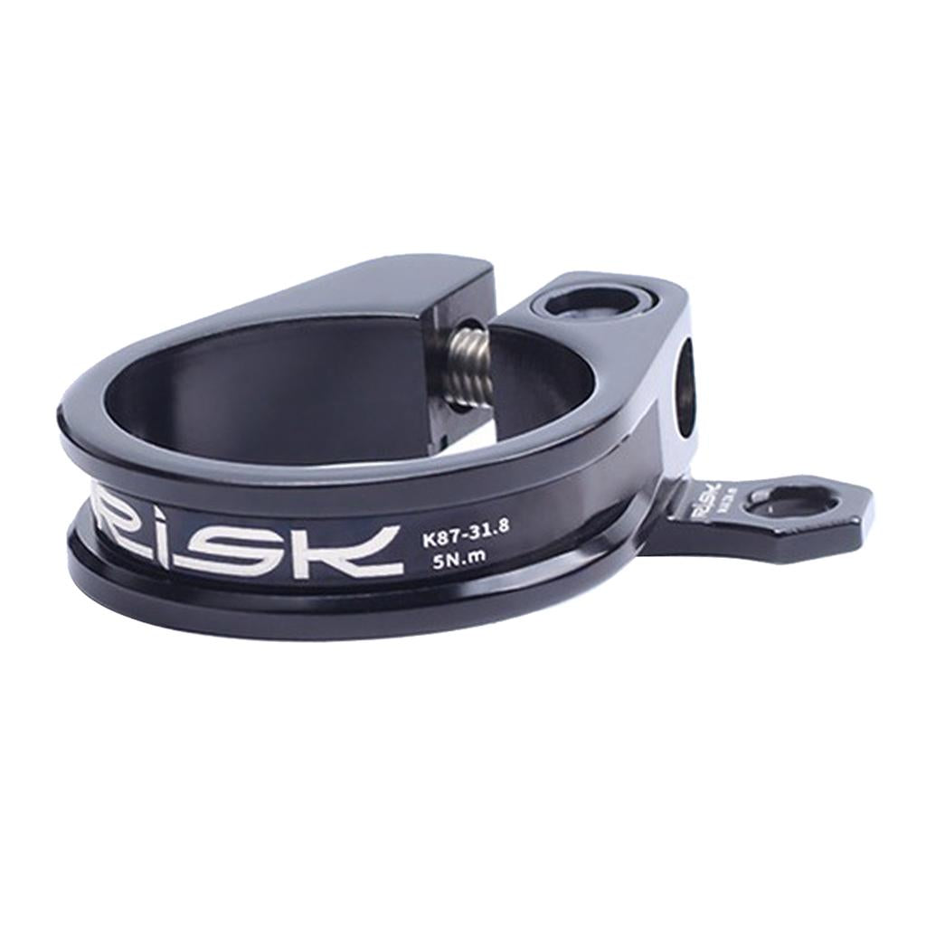 Maxbell Bicycle Seatpost Clamp Fixed Screw Bike Cable Hose Holder Clip Black 31.8mm