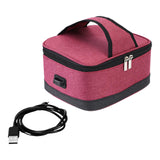 Maxbell USB Lunch Box Electric Thermal Bag Food Warmer for Car Cooking Working Red