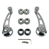 Maxbell 1 Pair Chrome Billet Aluminum Window Crank Handle Kit 4-1/4 Universal