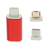 Maxbell Type C Port Magnetic Adapter Charger For iPhone IOS Android Type C Red
