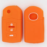Max Maxb Car 3 Buttons Remote Silicone Key Cover Case Shell For Mazda M2 M3 Orange