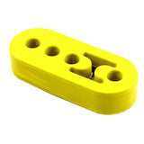 Max Universal 4 Hole Car Rubber Exhaust Tail Pipe Mount Bracket Hanger Yellow