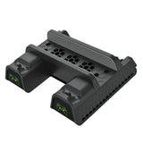 Maxbell Vertical Stand+Cooling Fan+Controller Charging Station +Game Storage for PS4