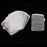 Max 10 Pcs Zipped Fish Tank Filter Material Mesh Bag Isolation Bag 15x20cm White