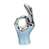 Maxbell Hand Gesture Statue Creative Hand Sculpture for Home Table Centerpiece Decor OK Argent