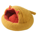 Maxbell Semi Enclosed Cat Bed Cave Cozy Comfortable Warm Nest Cat House Fleece