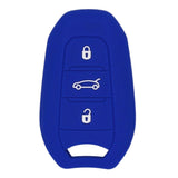 Max Silicone Car Key Cover For AUDI Smart Remote Key Fob Case Shell Dark Blue