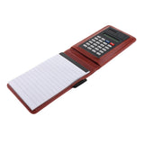 Max Faux Leather Waterproof Top Hardcover Notes Book with Calculator Red Brown