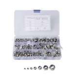 Max Maxb Set of 175 Stainless Steel M3 M4 M5 M6 M8 M10 M12 Nylon Insert Lock Hex Nuts