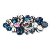 Maxbell Women Rhinestone Flower Hair Spring Clip Hairpin Hair Accessories Blue