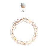 Maxbell Metal Circle Lights Round Fairy Lights for Home Decor Rose Golden