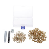 Maxbell 100 Sets Copper Eyelets with Washers & Setter for Canvas Leather Craft