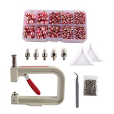 Maxbell Pearl Handmade Setting Machine Handmade DIY Craft Accessories for Cap Punch Black Red
