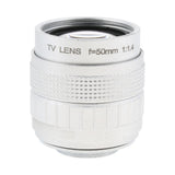 Max 50mm 1/2"  f1.4 C Mount CCTV Compact Prime Lens for Olympus Panasonic M 4/3