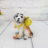 Maxbell Animal Resin Dog Puppy Model Figure Kid Educational Toy Home Decor Yellow Bag Dog