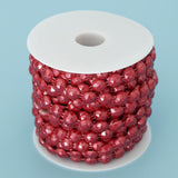 Max 10mm DIY Half Round Bead Garland Spool Beads Craft Wedding Decor Red