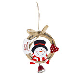 Maxbell 1 Pack Christmas Tree Bell Pendant Christmas Closet Wooden Decor Snowman