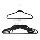 Maxbell 10x Coats Racks Trouser Non Slip Clothes Hangers for Cloakroom Nursery Black