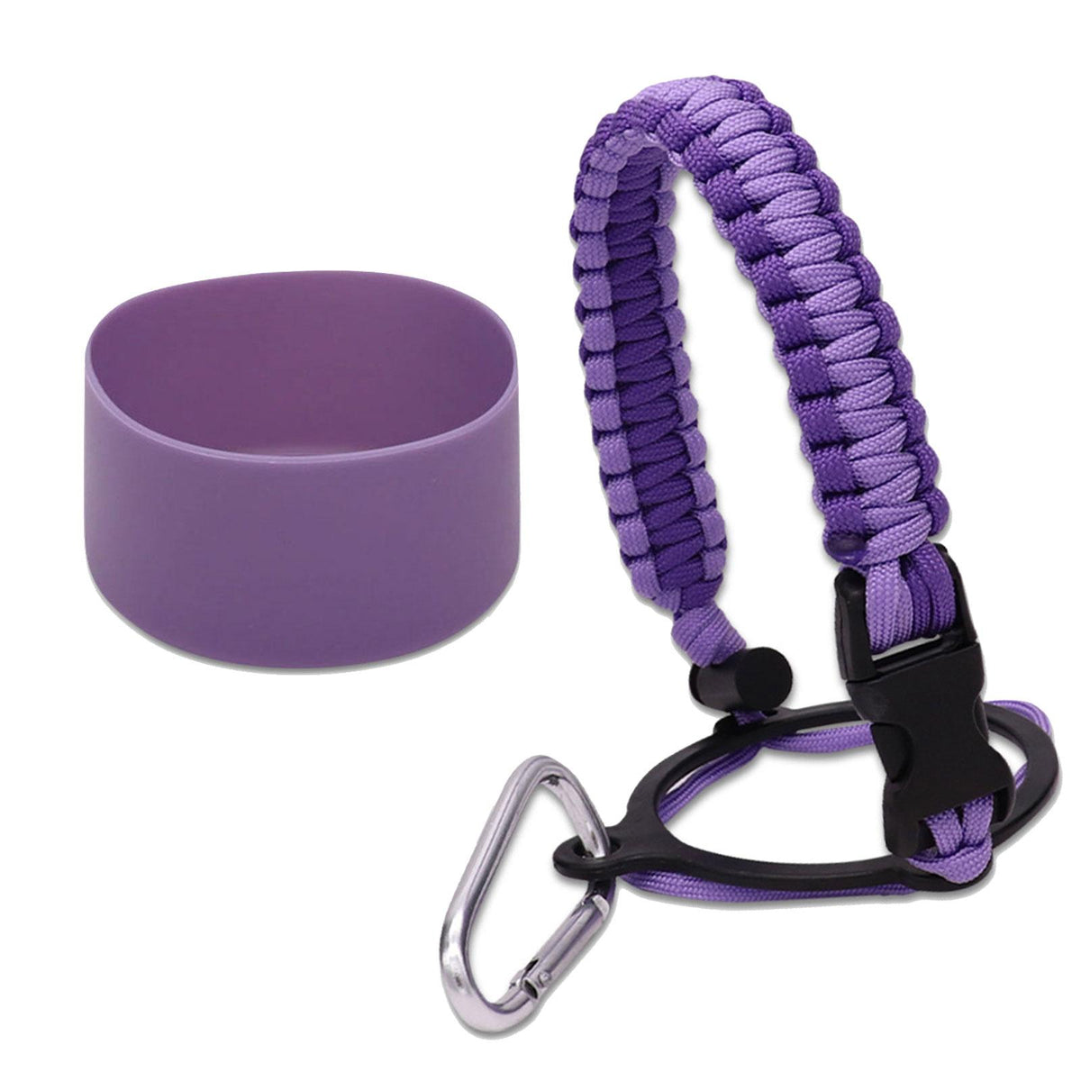 Maxbell Water Bottle Handle Protective Silicone Sleeve for Outdoor Activities Sports Deep Violet Medium