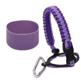 Maxbell Water Bottle Handle Protective Silicone Sleeve for Outdoor Activities Sports Deep Violet Medium