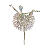 Maxbell Brooch Pins Alloy Dancing Ballet Girl Brooch Corsage for Hat Clothing