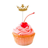 Max 5Pcs Gold Crown Cake Topper Crown Food Picks Baby shower Decor SKCQ002