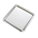 Maxbell Serving Platter Dessert Dish Rectangular for Outdoor Activities big and Argent