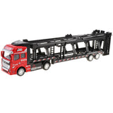 Maxbell 1:50 Alloy Diecast Trailer Truck Pull Back Carrier Vehicle Kids Toy  Red