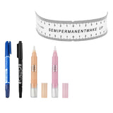 Max Eyebrow Tattoo Marker Pen Magic Eraser Permanent Makeup Ruler Caliper Kit 3#